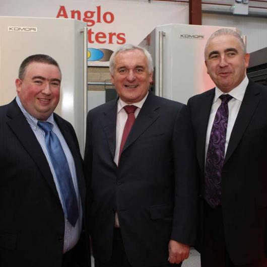 Anglo Celebrating 25 Years in Business - 9th October 2008. Peter Kierans, Taoiseach Bertie Ahern & Padraic Kierans